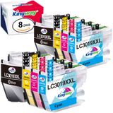 Cartuchos De Tinta Kingway Lc3019 Xxl Compatíveis Com Brother 8-pa