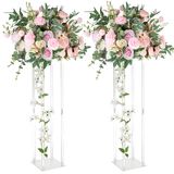 Vaso De Acrílico Transparente Lanlong De 80 Cm De Altura Para Decoração De Festa De Casamento