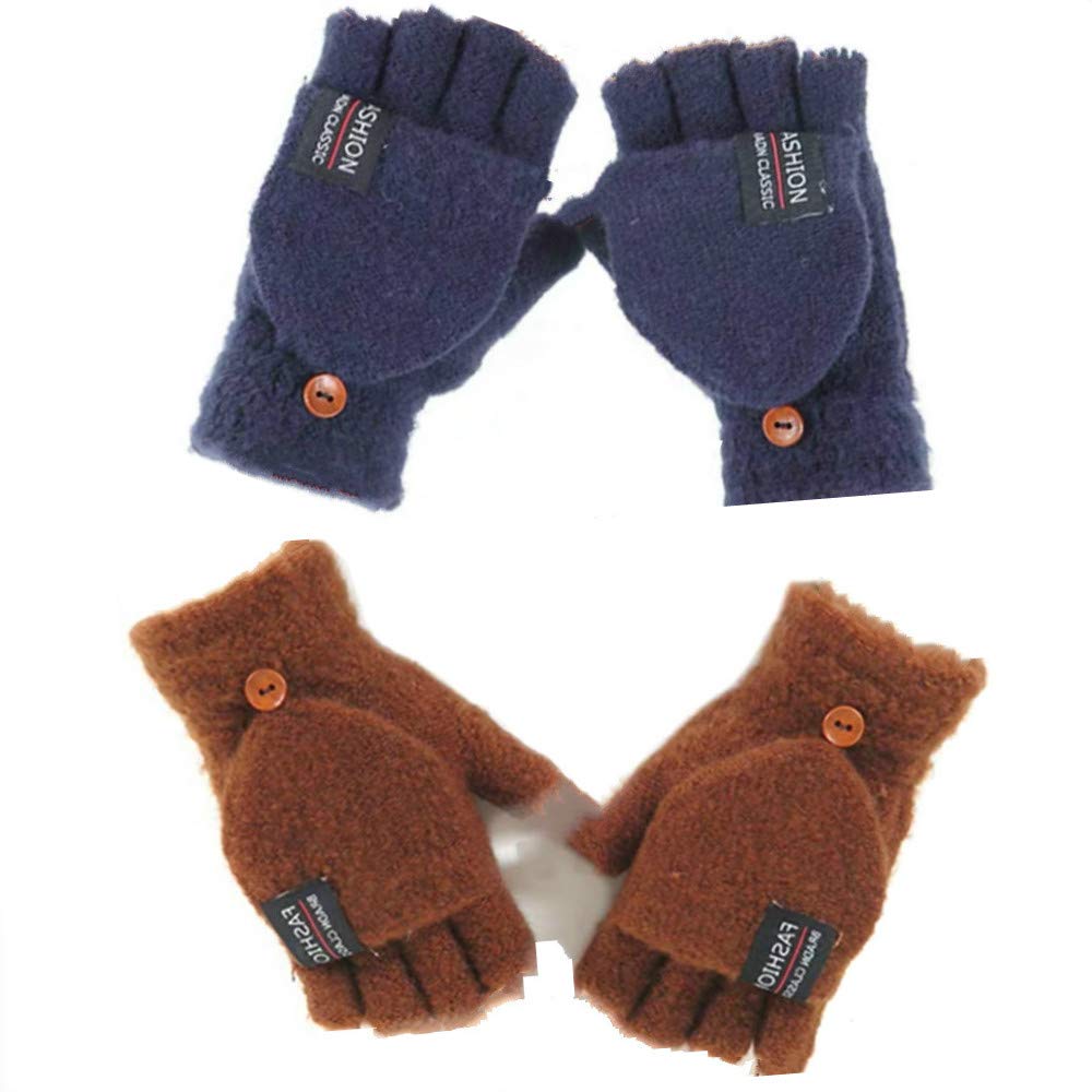 Luvas Aquecidas Usb Kbinter Knitting Hands Winter Warm [pacote Com 2]