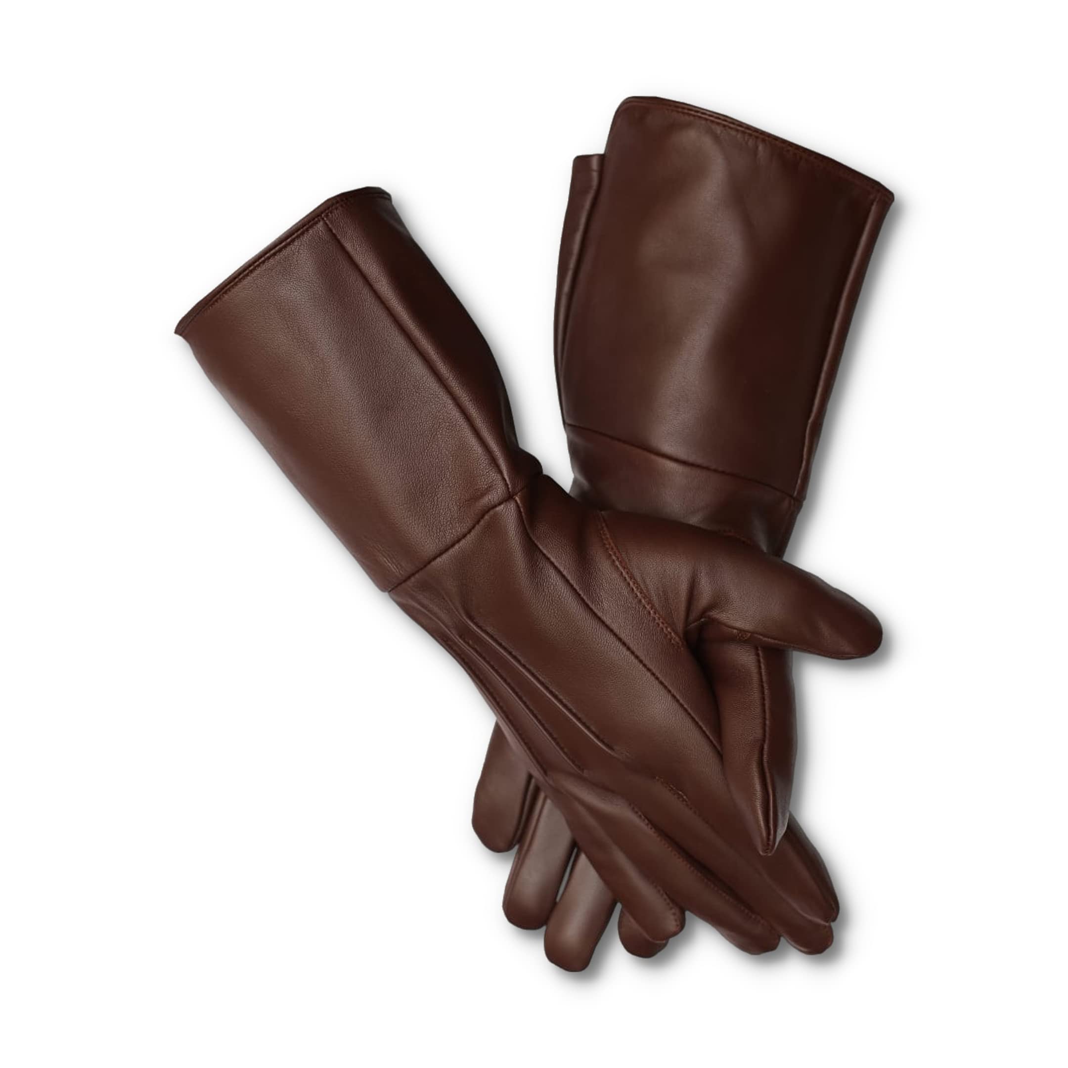 Luvas De Couro Lh Hands, Couro Marrom Renascentista Medieval