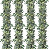 Guirlanda Artificial De Eucalipto Khoyime Com Flores 4x1,8m