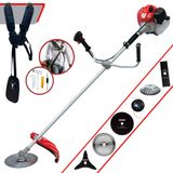 Roçadeira Aparador De Grama Anmax Cg430p-tb À Gasolina 43cc 2hp 9.000rpm Com Carretel + Kit 4 Lâminas De Cortes + Escova De Aço Para Pavers E Cal