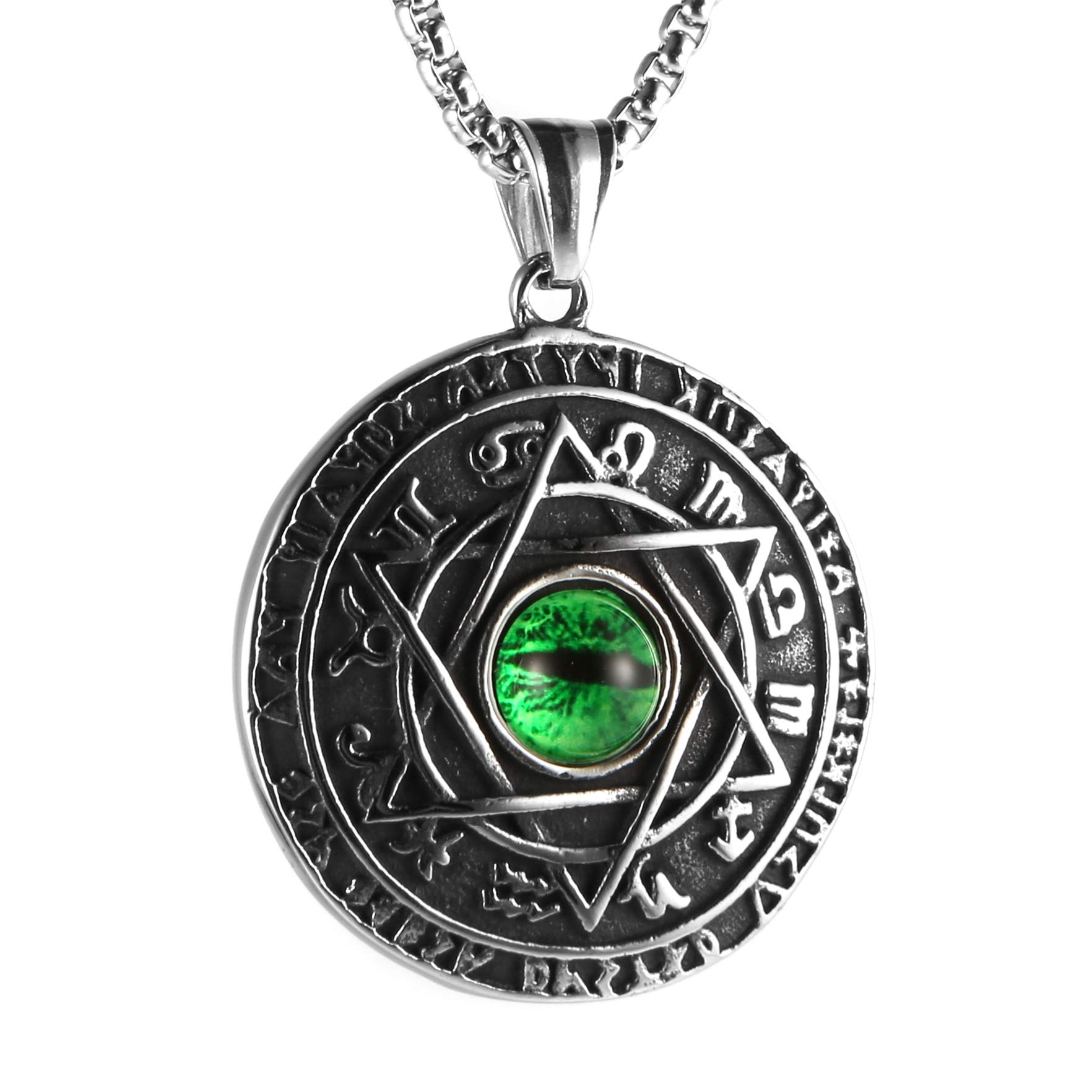 Colar Hzman Talisman Seal Solomon 12 Constellation Steel