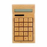 Calculadora De Energia Solar De Bambu Natural Artesanal Omio