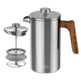 Cafeteira De Prensa Francesa Ikape 1l 304 De Aço Inoxidável