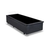 Cama Box Baú Solteiro King Design Sintético Cinza 88x188x41