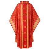 Roupão De Igreja Blessume Priest Liturgical Chasuble Vermelho Poliéster