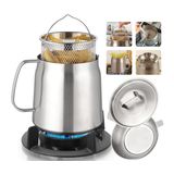 Pote De Filtro De Filtro De Óleo 2l 304 De Aço Inoxidável Com Cesta