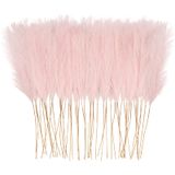 Decoração Artificial De Capim-dos-pampas, Rosa Obbsie, 50 Unidades Para Casa