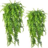 Samambaias Artificiais Suspensas, Plantas Antspirit, 32 Cm, Pacote Com 2 Unidades, Verdes