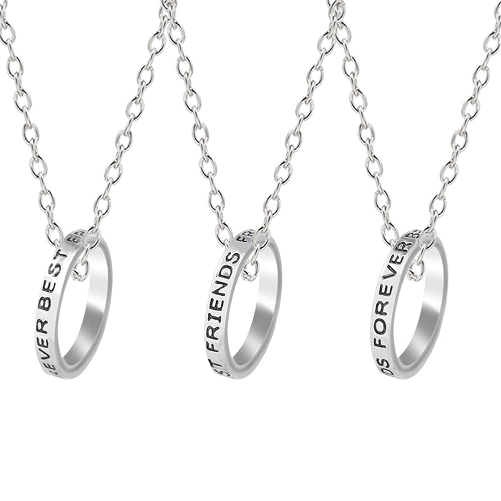 Conjunto De Colares Hewill Friendship Bff Alphabet Letters Silver