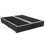 Cama Box Casal Bipartido King Design Sintético Cinza 138x188x40