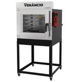 Forno Industrial Turbo A Gás Glp Venâncio Twister 5 Esteiras Exterior E Interior Em Aço Carbono Com Cavalete 127v Fvt5g