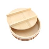 Tigela De Resfriamento De Arroz Para Sushi Bamboo Hangiri Oke Com Tampa