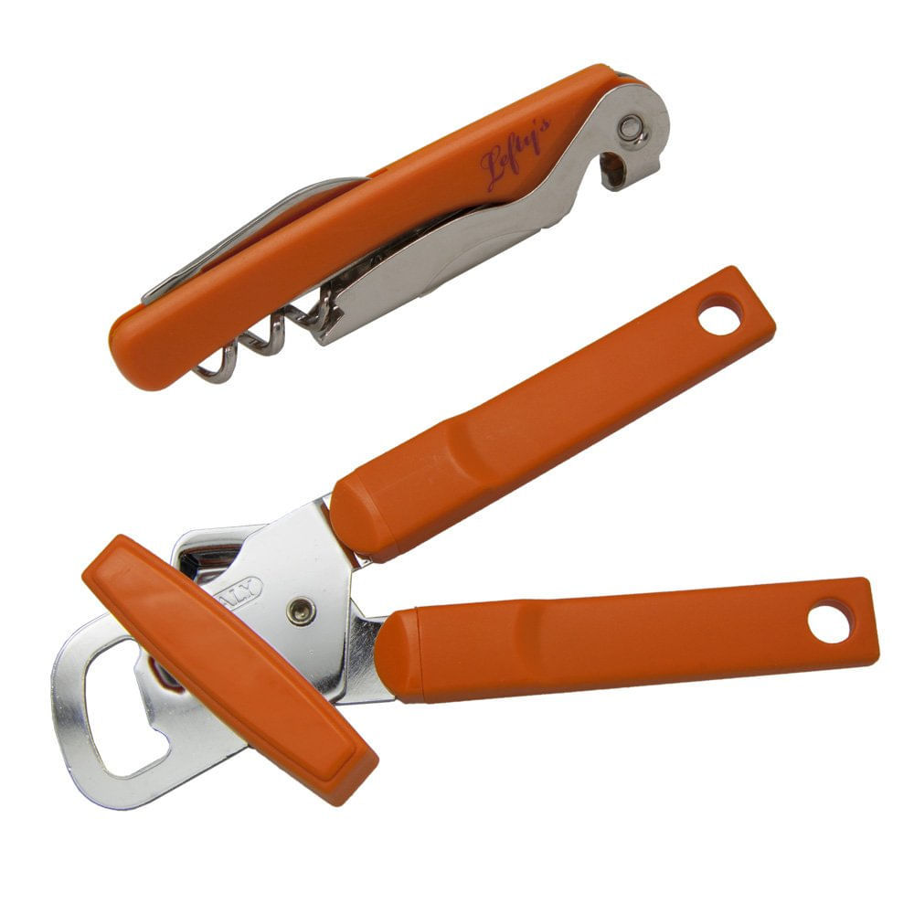 Conjunto De Abridor E Saca-rolhas Canhoto Lefty's Orange Handle