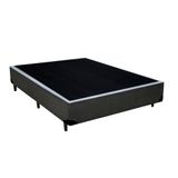Cama Box Blindado Viúva King Design Sintético Cinza 128x188x40