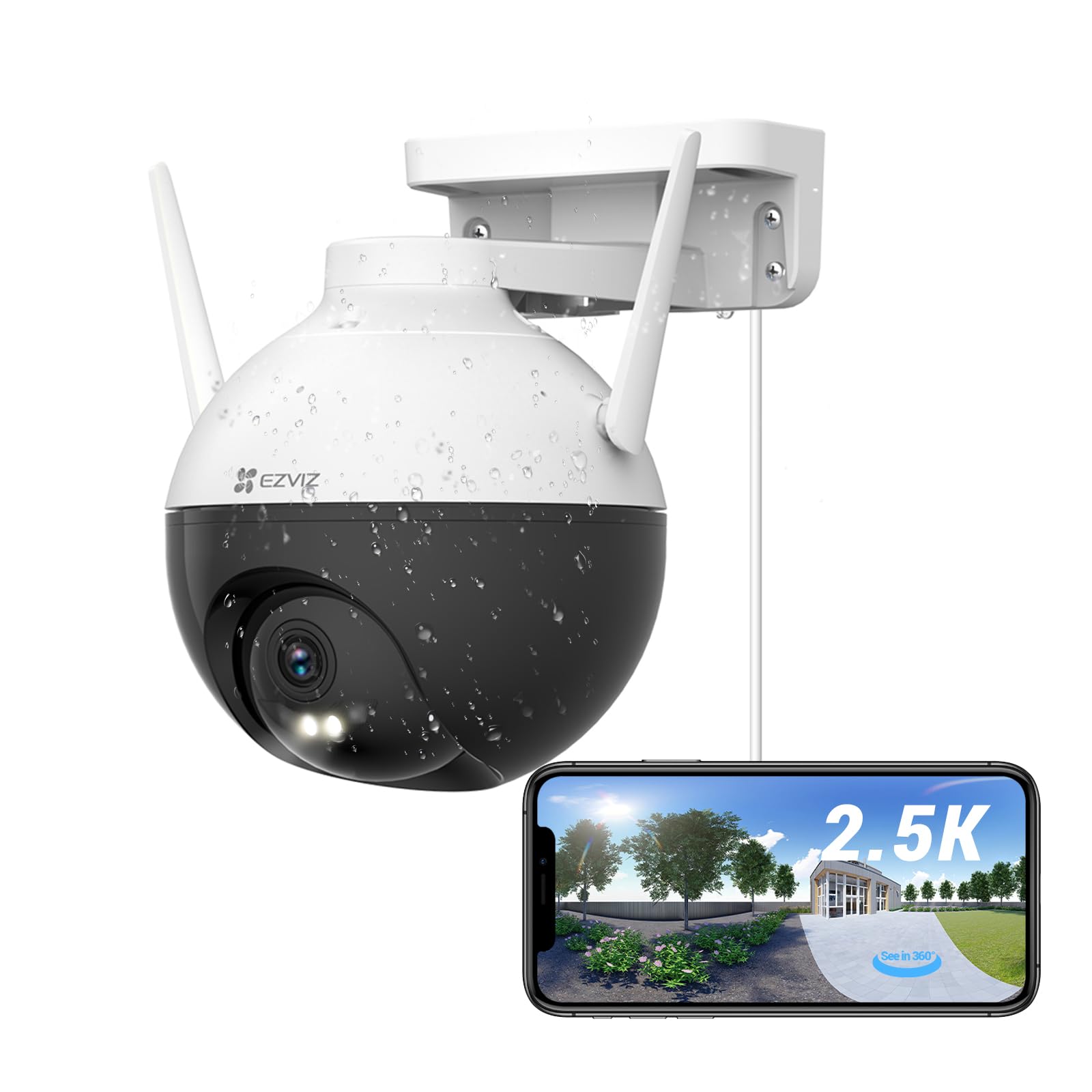 Câmera De Segurança Ezviz C8w Outdoor 4mp Wifi Pan/tilt Ip65