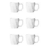 Jogo De Canecas Cerâmica Xícara Café Leite Kit 6 Unid Branco