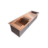 Calha Úmida Gourmet Escorredor Cozinha 60x19 Aço Inox Rose