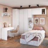 Guarda-roupa Infantil Modulado 6 Peças Infinity Branco Line