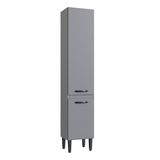 Paneleiro Simples Para Cozinha 2 Portas Light Cinza