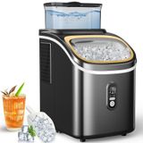 Máquina De Fazer Gelo De Bancada Cowsar 13kg/24h Com Tanque De Água Preto