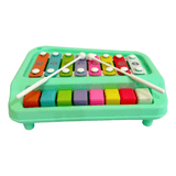 Brinquedo Infantil Xilofone 8 Notas Com 2 Baquetas Polibrinq