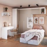Guarda-roupa Infantil Modulado 6 Peças Infinity Branco Line/duna