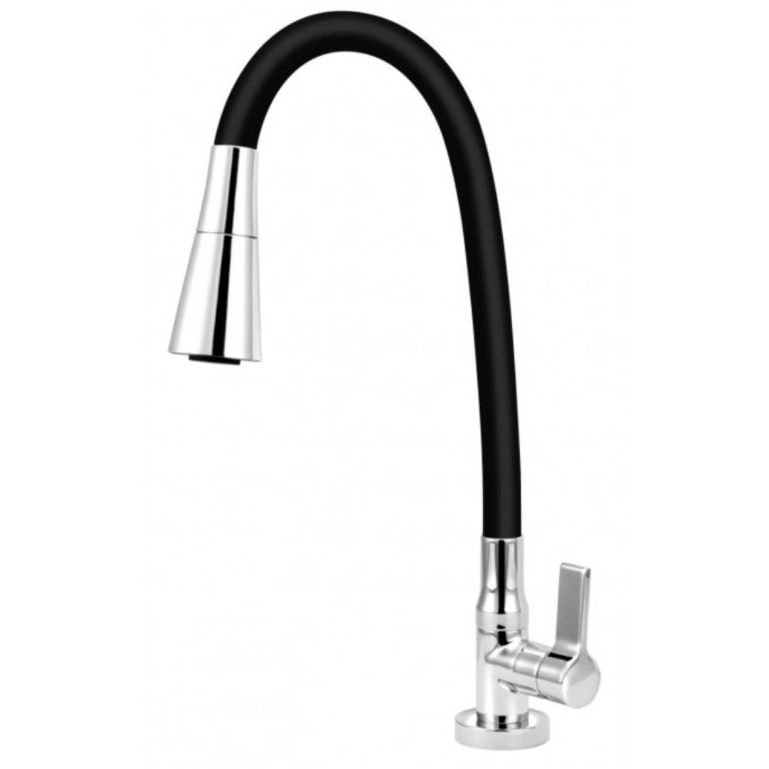 Torneira Cozinha Mesa Bica Articulada Com Ducha Clean C62 Preto