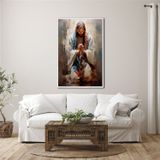 Quadro Decorativo Religioso Jesus Em Oração 1 Tela 80cm X 120cm Para Sala Quarto Igreja Sem Vidro Branco