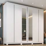 Guarda-roupa Casal Com Espelho Monte Carlo Branco
