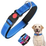 Coleira De Cachorro Nobleza Refletiva Ajustável Para Cães Grandes, Azul
