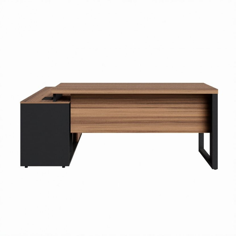 Mesa Diretor Office 150/180cm Com Armário Lateral-pé Quadro Web Office