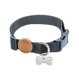Coleira Toh Com Tag Id Black Para Cães - P