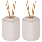 2x Aromatizador Ambiente Difusor Ou Aura 380ml Bege