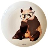 Prato De Porcelana Panda E A Borboleta - 24 Cm