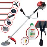 Roçadeira Cortador De Grama À Gasolina Anmax Cg430p-tb 43cc 2hp Completa 5 Em 1 Com Carretel + 4 Lâminas De Corte + Óleo Stihl Fg50 2t