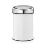 Lixeira Touch Bin 3 Litros Em Aço Brabantia Branca