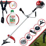 Roçadeira À Gasolina Anmax Cg430-p Multifuncional 43cc 2hp Com 5 Opções De Cortes, Carretel E Kit 4 Facas + Óleo Stihl Fg50 2 Tempos