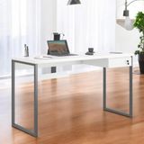 Mesa Home Office Escrivaninha Industriale 1,00 Branco Com Gaveteiro