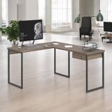 Mesa Home Office Escrivaninha L Industriale Affara Com Gaveteiro