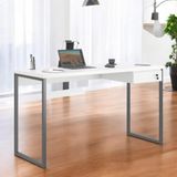 Mesa Home Office Escrivaninha Shine 1,20 Branco Com Gaveteiro