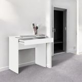 Mesa Para Computador Paris Branco C/ Gaveta Porta Itens Com Divisória