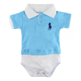 Roupa de Bebê 1 Pça Body Gola Polo Manga Curta Várias Cores