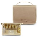 Kit Necessaire C- Gancho E Frascos P- Viagem Premium Bege