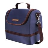 Kit Bolsa Térmica, Marmita E Garrafa 700ml Azul-marrom