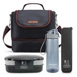 Kit De Bolsa Térmica, Marmita, Garrafa E Porta Talheres For Men Preto-marrom