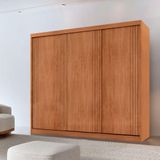 Guarda Roupa Casal Connor 100% Mdf 3 Portas E 4 Gavetas Naturalle