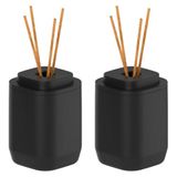 2x Aromatizador Ambiente Difusor Ou Aura 380ml Preto