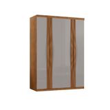 Guarda Roupa Solteiro Dunas Mdf 4 Portas E 2 Gavetas Moderna Naturalle/off White
